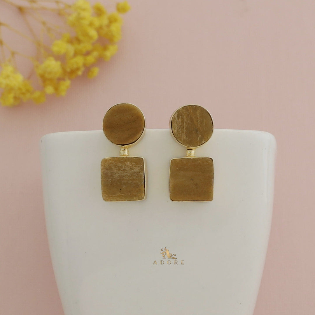 Round & Square Earring