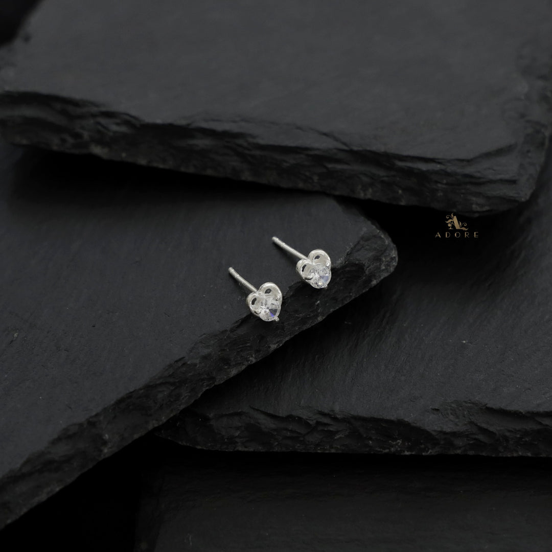 Silver Tiny Heart Stud (4mm) - 925 Sterling Silver