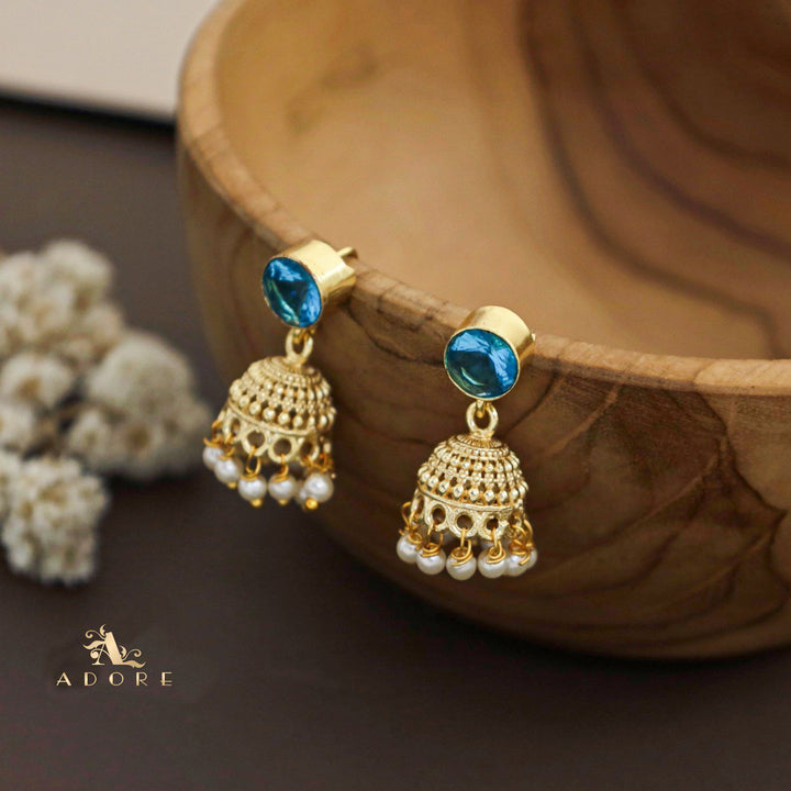 Swasthi Golden Pearl Glossy Jhumka