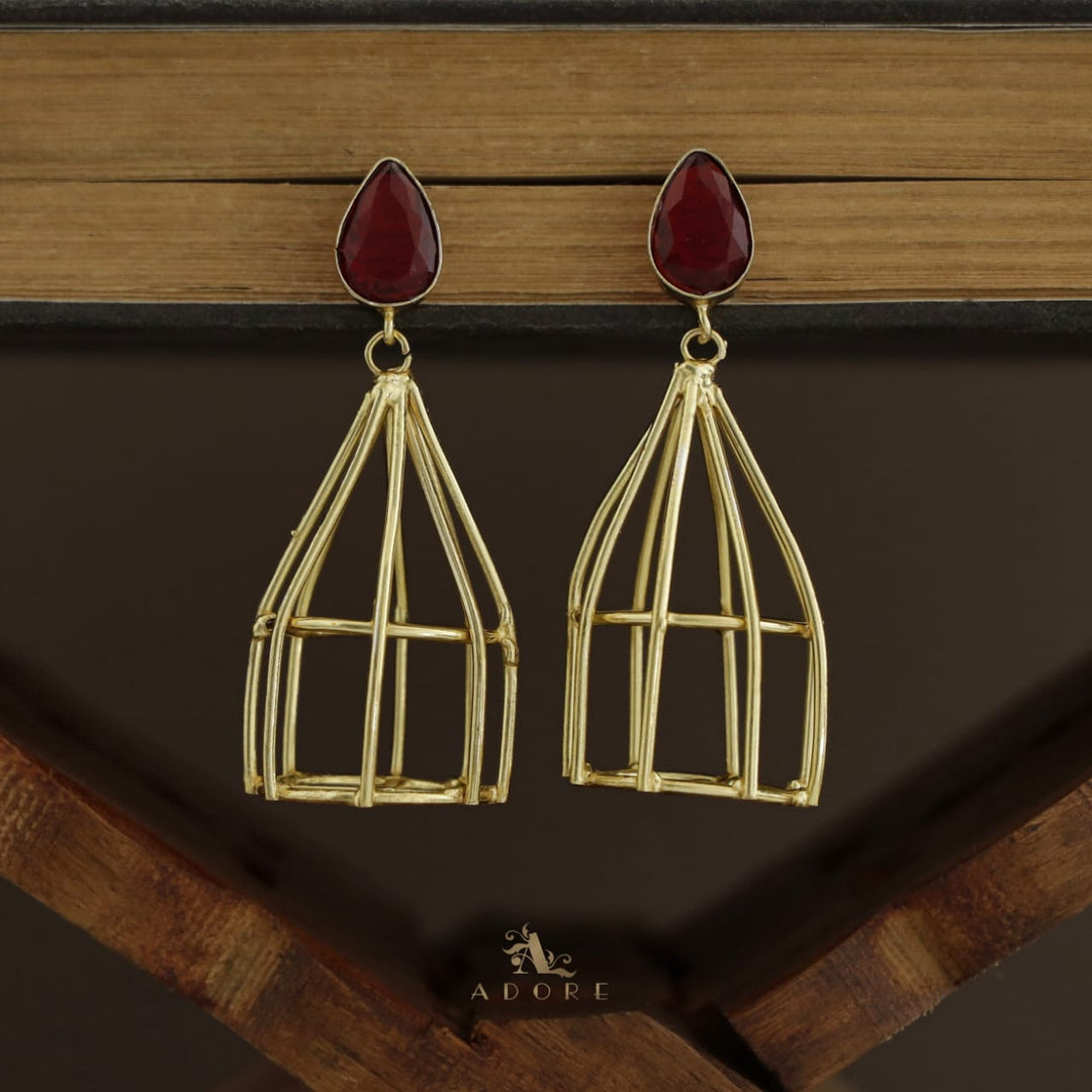 Golden Nest Glossy Drop Earring