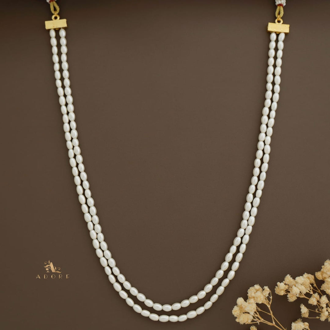 Rice Pearl 2 Layer Neckpiece