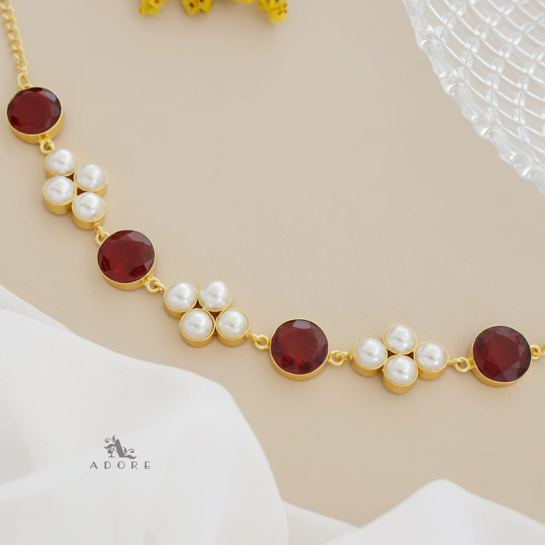 Hani Glossy Round Tetra Pearl Choker