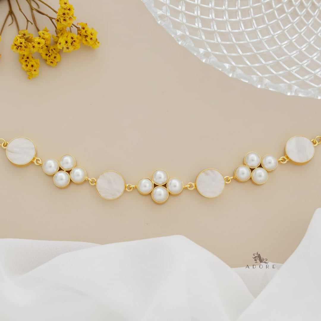 Hani Glossy Round Tetra Pearl Choker