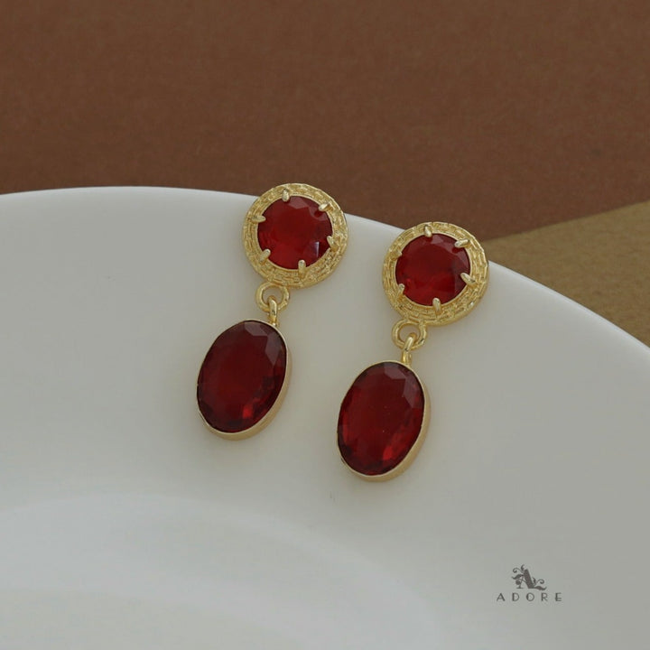 Rhosyn Round And Oval Glossy Earring