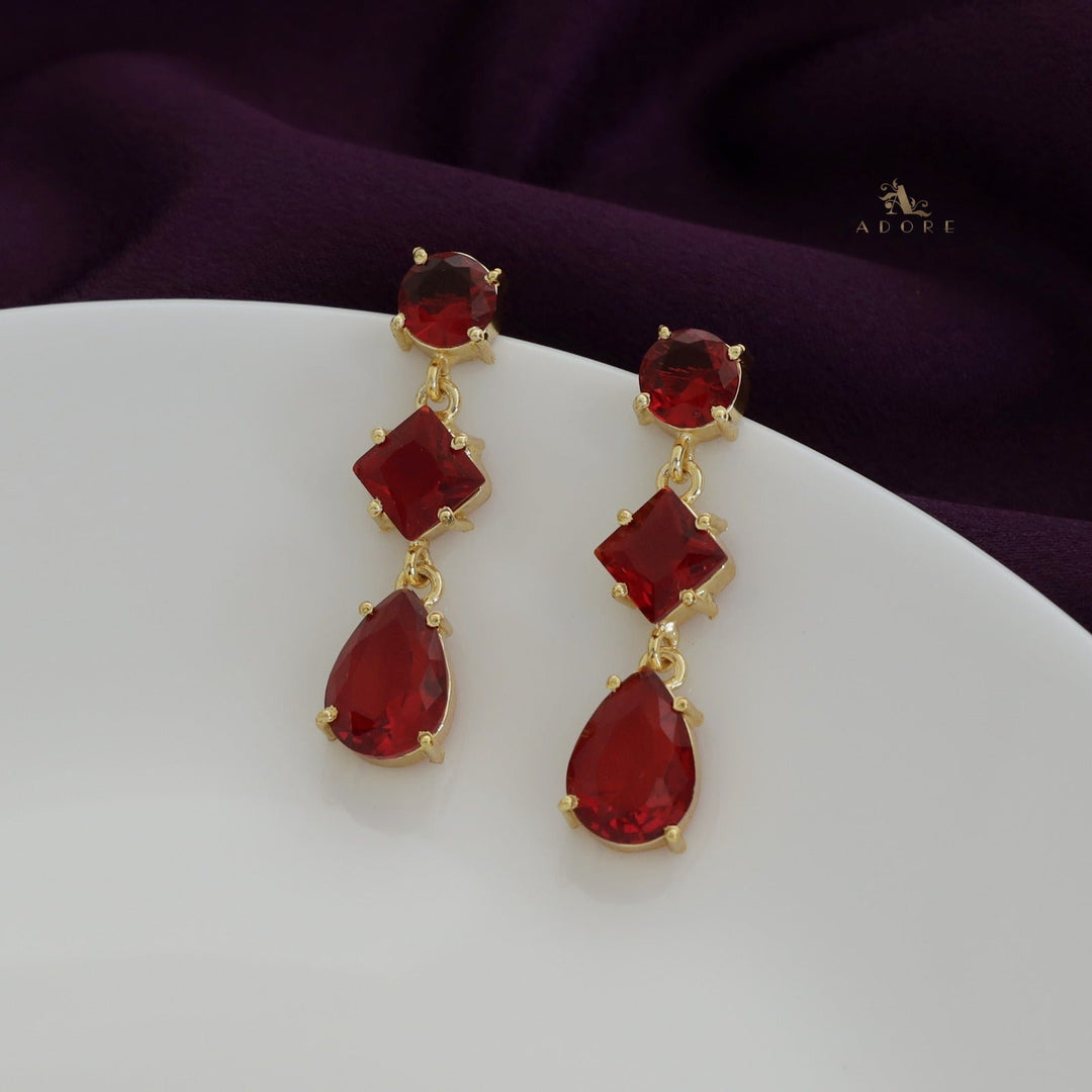 Tri Shape Glossy Hermia Earring