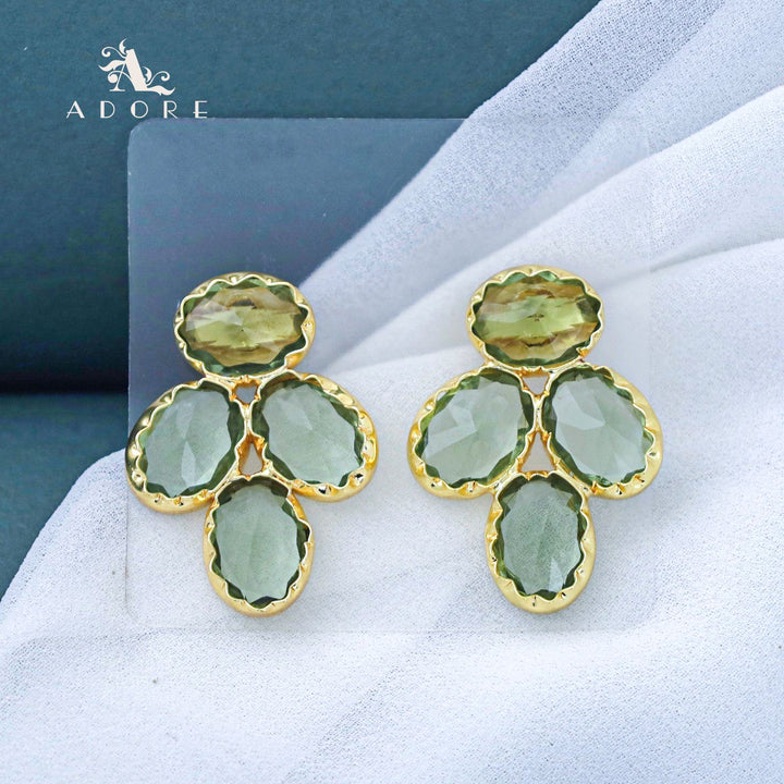 Rihanne Tetra Glossy Oval Earring