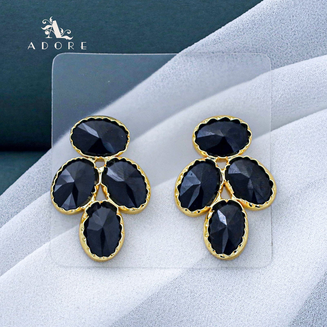 Rihanne Tetra Glossy Oval Earring