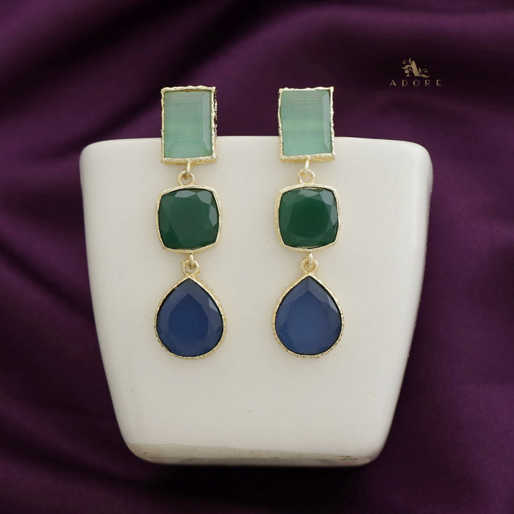 Drovia 3 Stone  Earring