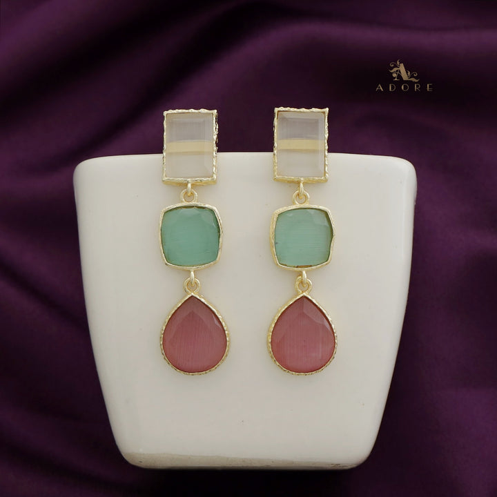 Drovia 3 Stone  Earring