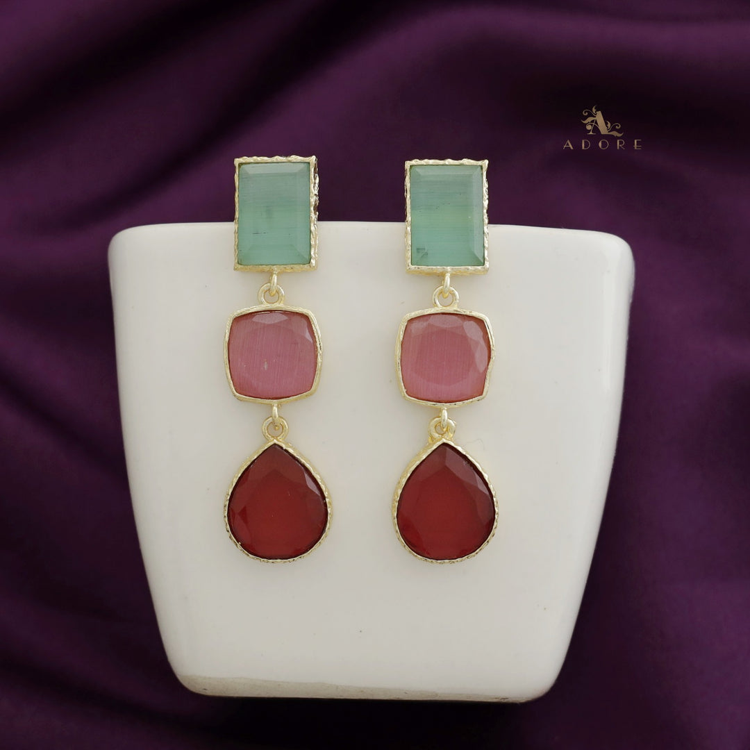 Drovia 3 Stone  Earring