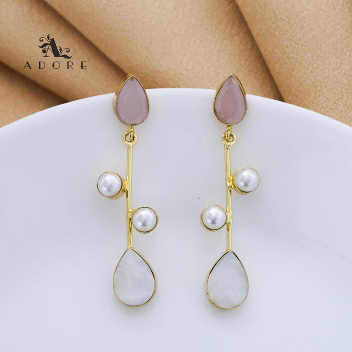 Glossy Drop Stick Pearl Earring
