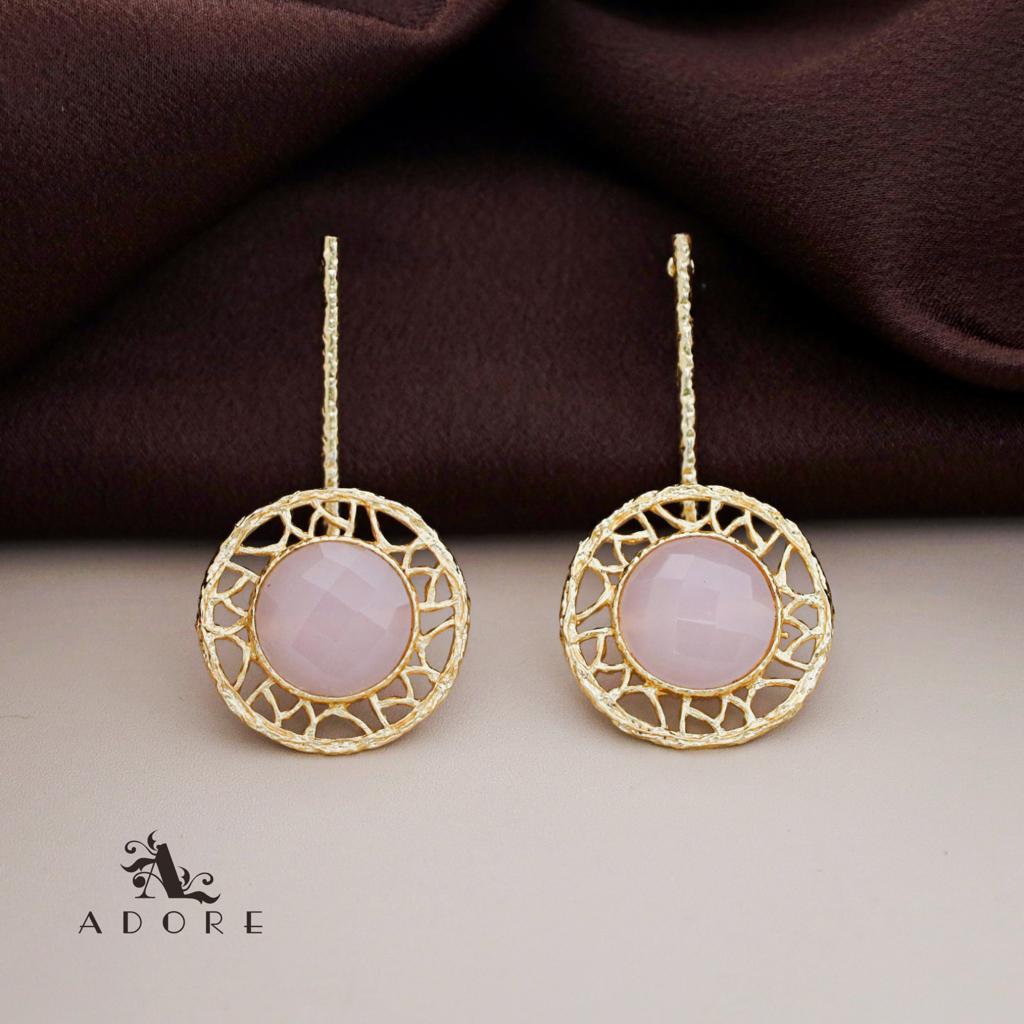 Tista Sticky Textured Round Glossy Earring