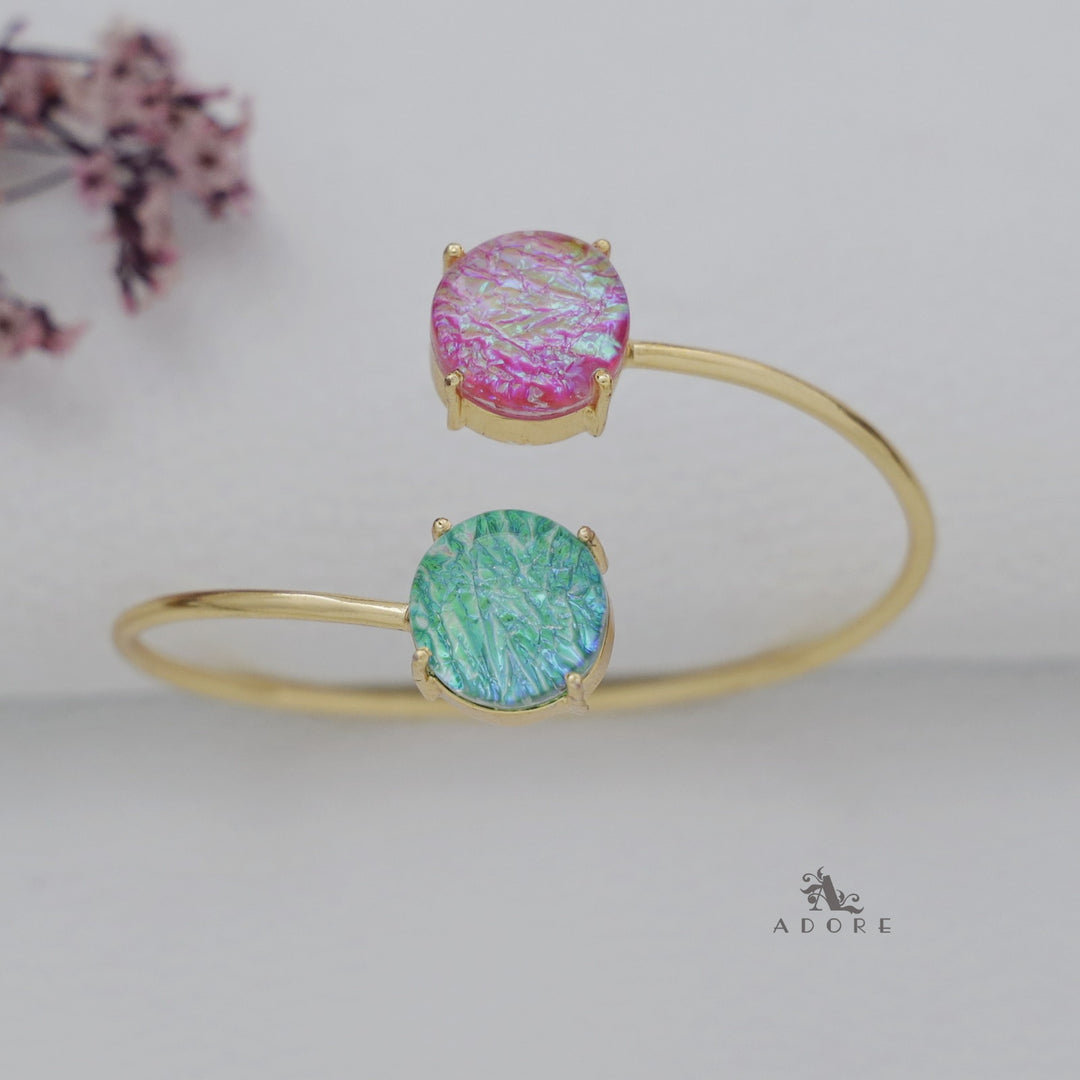 Hera Dual Glittery Stone Bangle