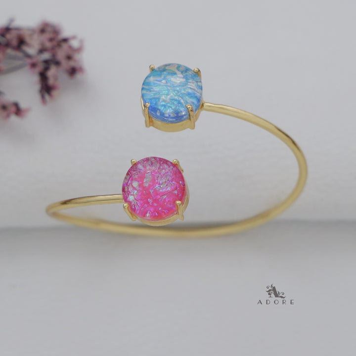 Hera Dual Glittery Stone Bangle