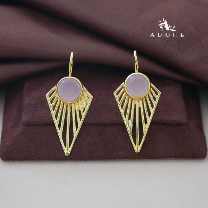 Glossy Golden Spear Earring