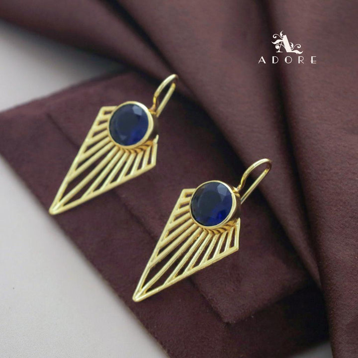 Glossy Golden Spear Earring