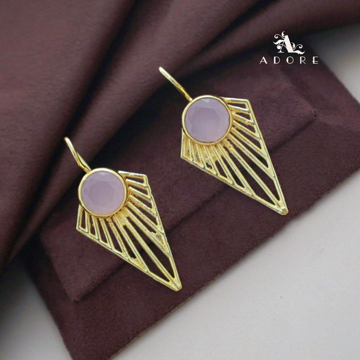 Glossy Golden Spear Earring