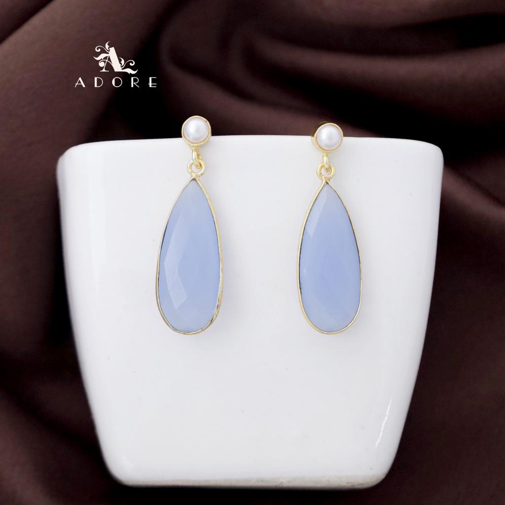 Pearly Long Glossy Drop Earring