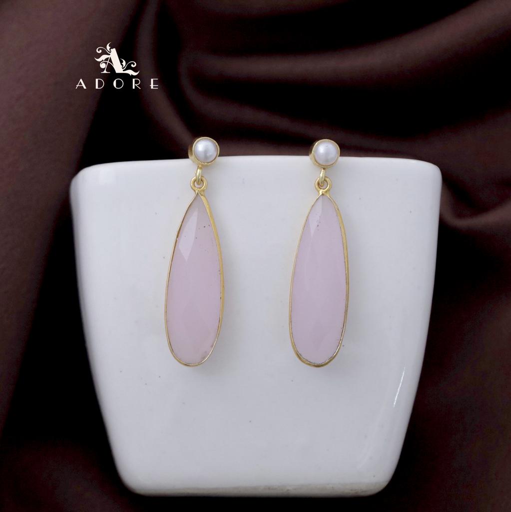 Pearly Long Glossy Drop Earring