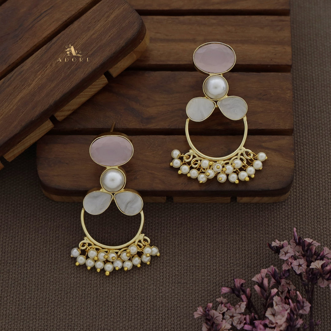 Glossy Oval Pearly MOP Earring