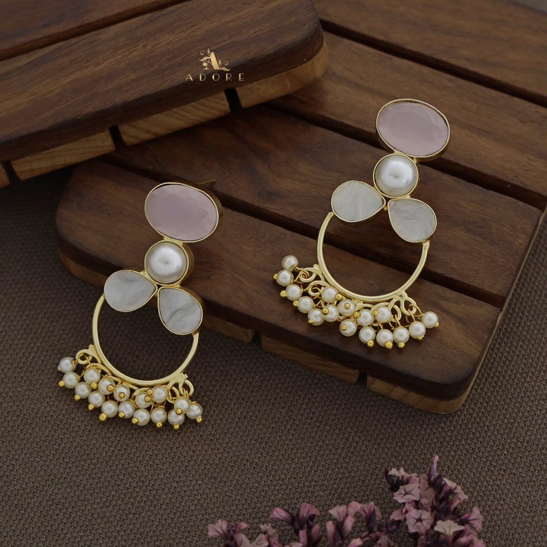 Glossy Oval Pearly MOP Earring