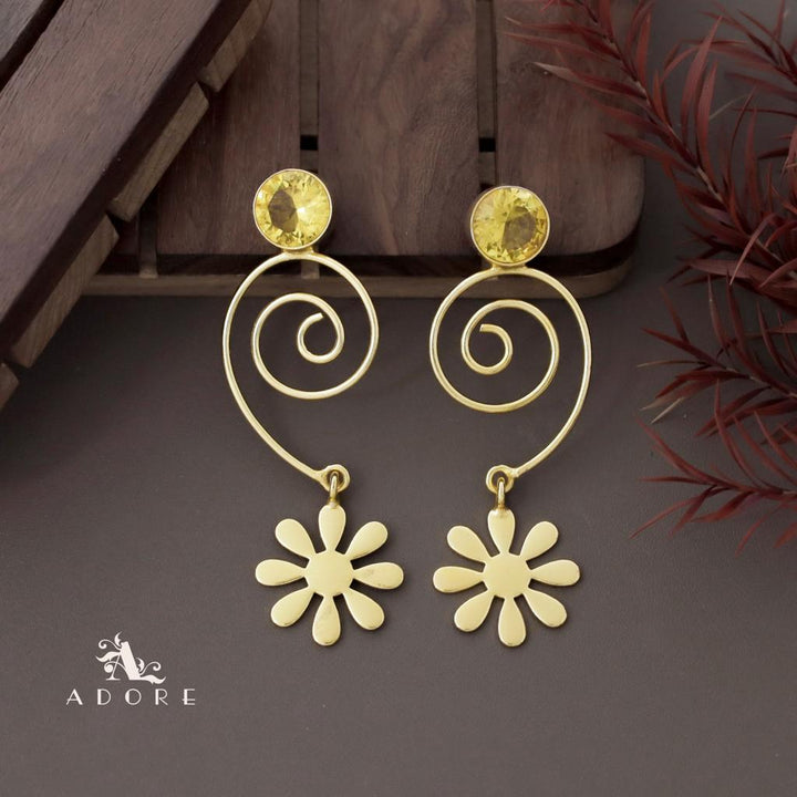 Glossy Round Spiral Midhila Earring