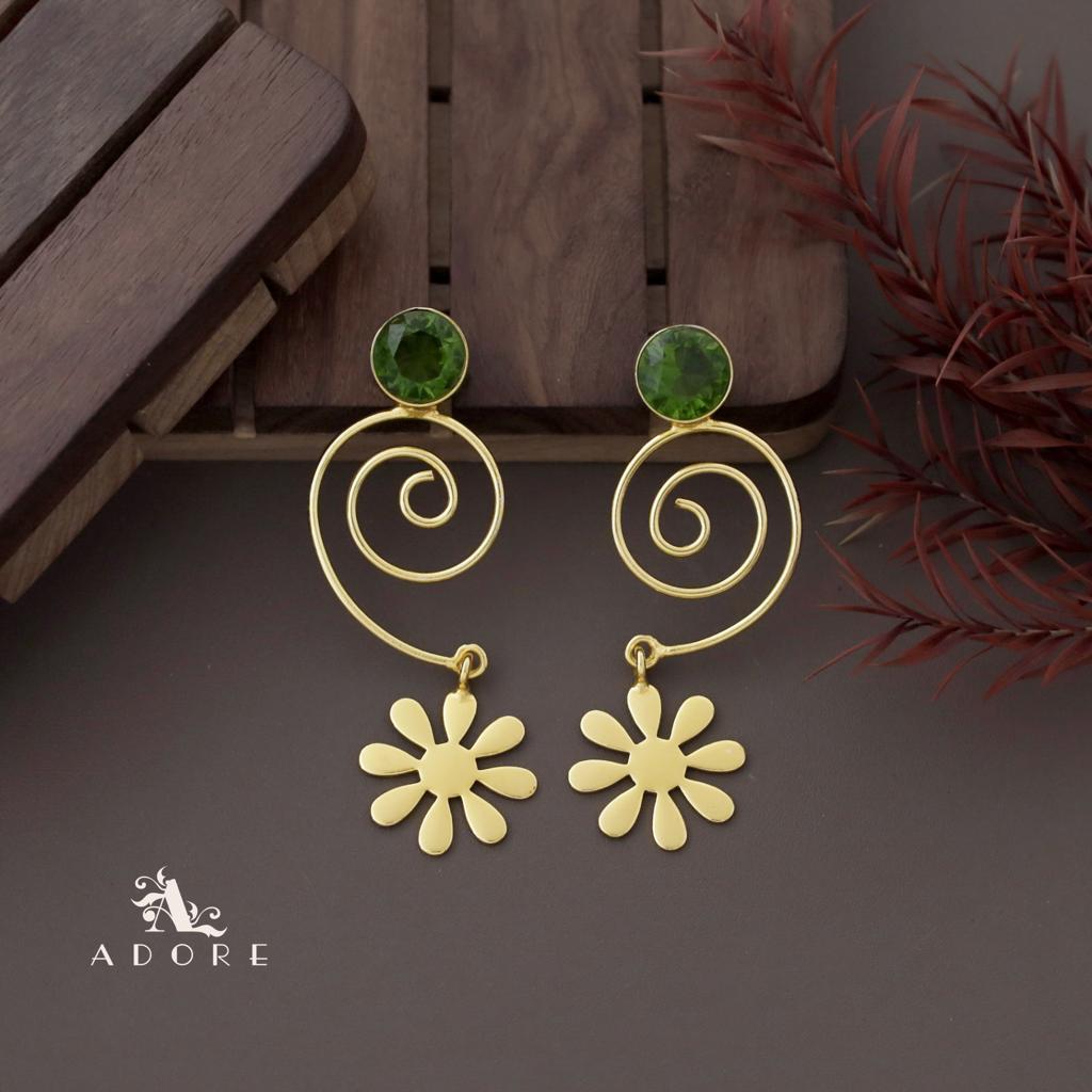 Glossy Round Spiral Midhila Earring