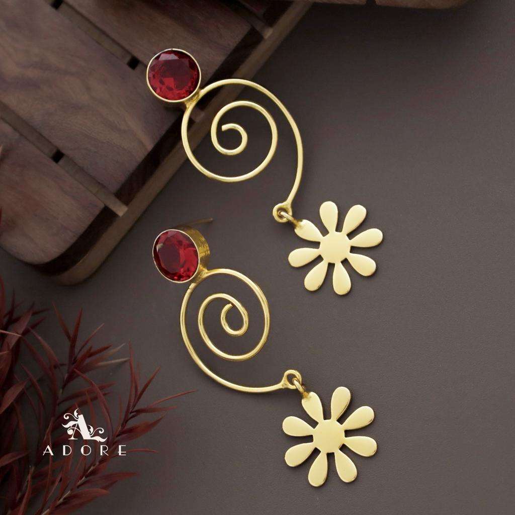 Glossy Round Spiral Midhila Earring