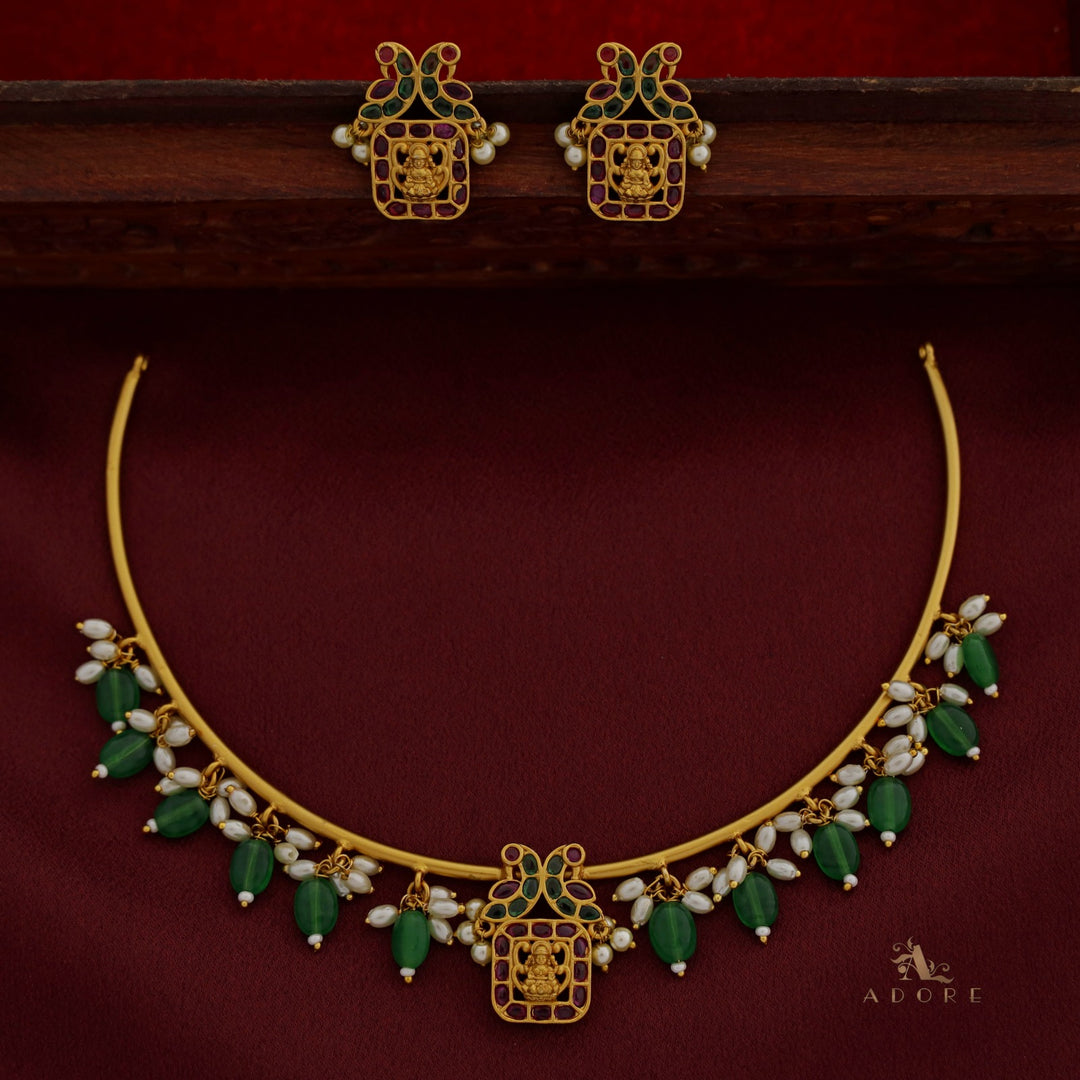 Sasmita Rice Pearl Neckpiece With Earring