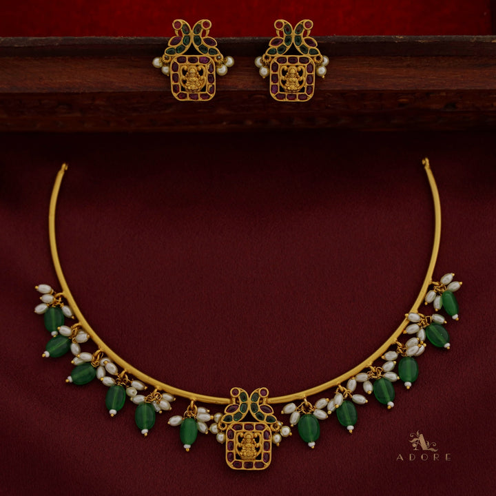 Sasmita Rice Pearl Neckpiece With Earring