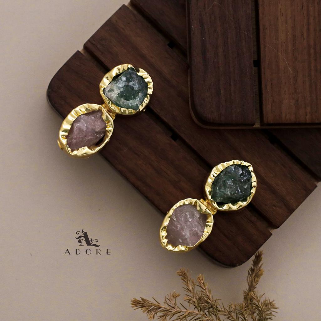 Ivona Dual Raw Stone Earring