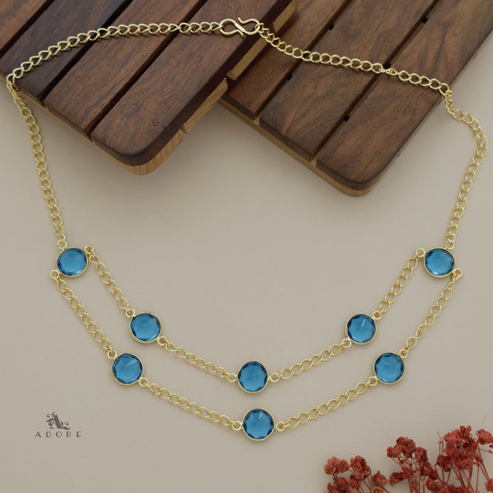 Glossy Alohi 8 Stone Double Layer Neckpiece