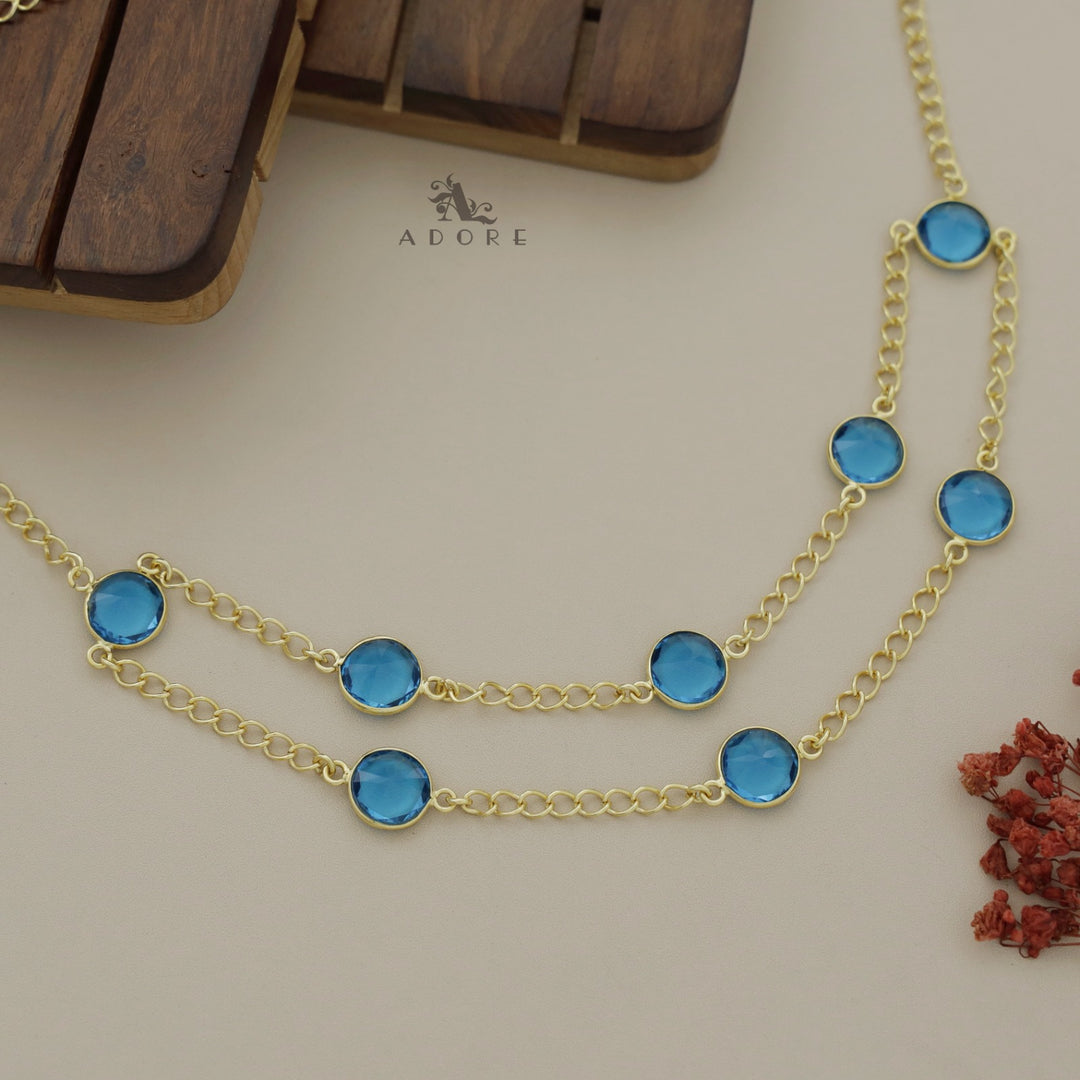 Glossy Alohi 8 Stone Double Layer Neckpiece