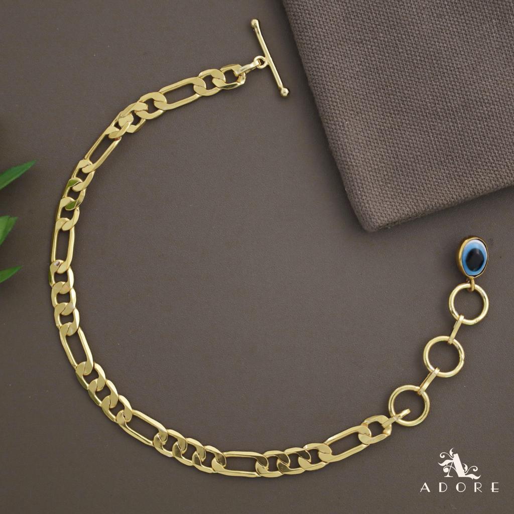 Evil Eye Golden Chain Anklet (Single Piece)