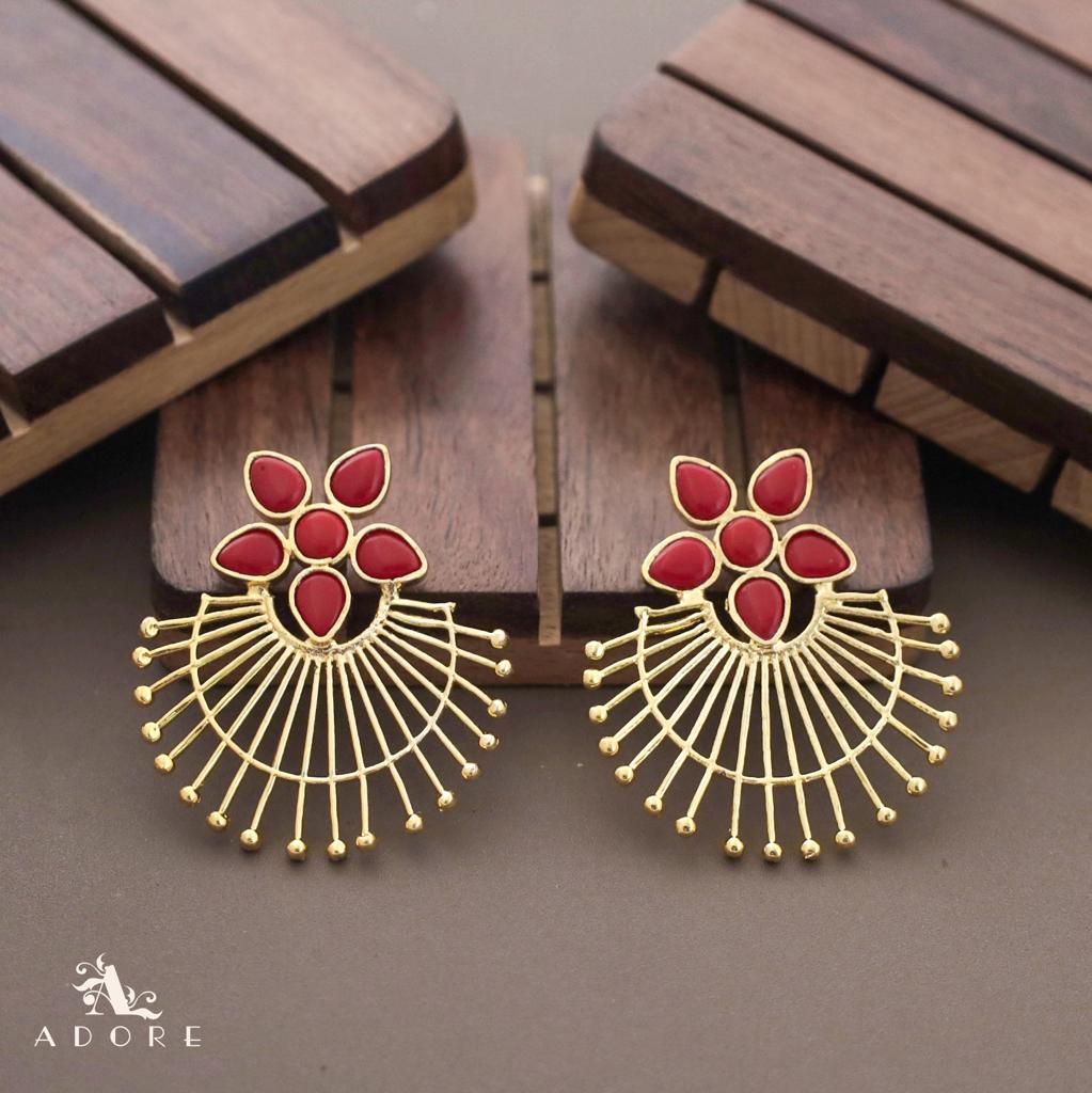 Golden Flower Lea Earrings