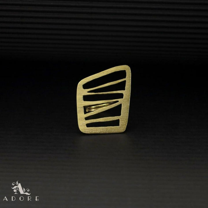 Golden Asymmetrical Rectangular Ring