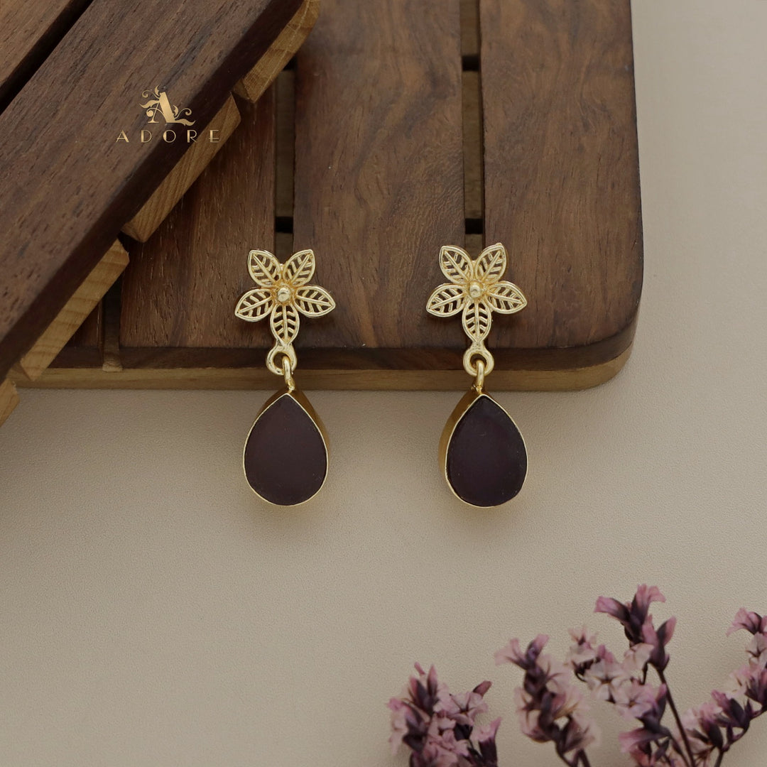 Raw Stone Pavani Flower Drop Earring