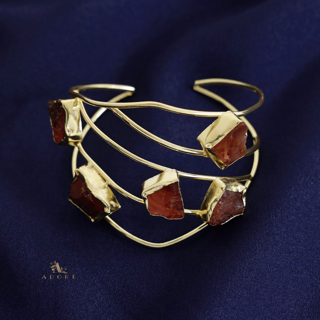 Golden 5 Raw Stone Bangle