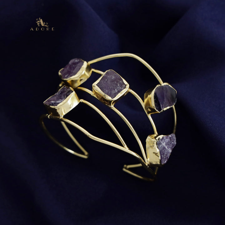 Golden 5 Raw Stone Bangle