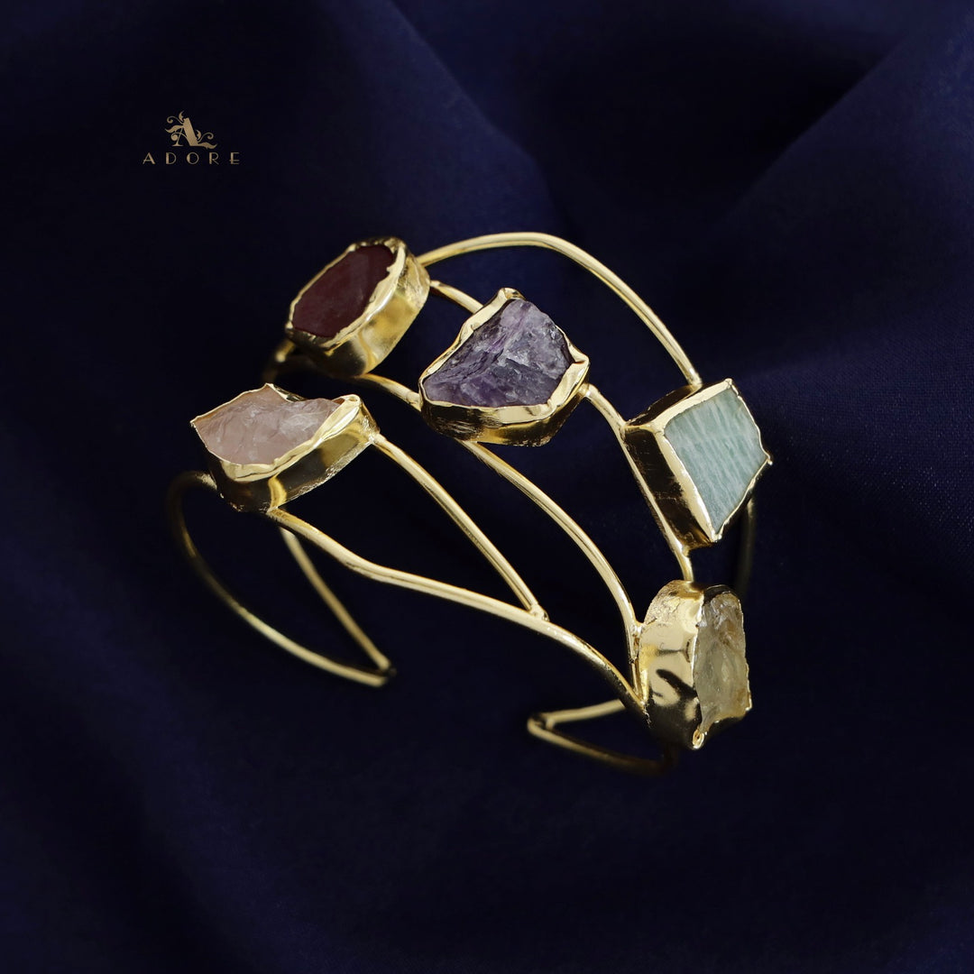 Golden 5 Raw Stone Bangle