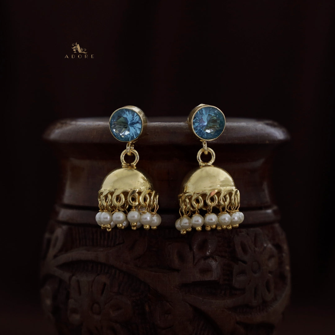 Nayeli Golden Pearl Jhumka