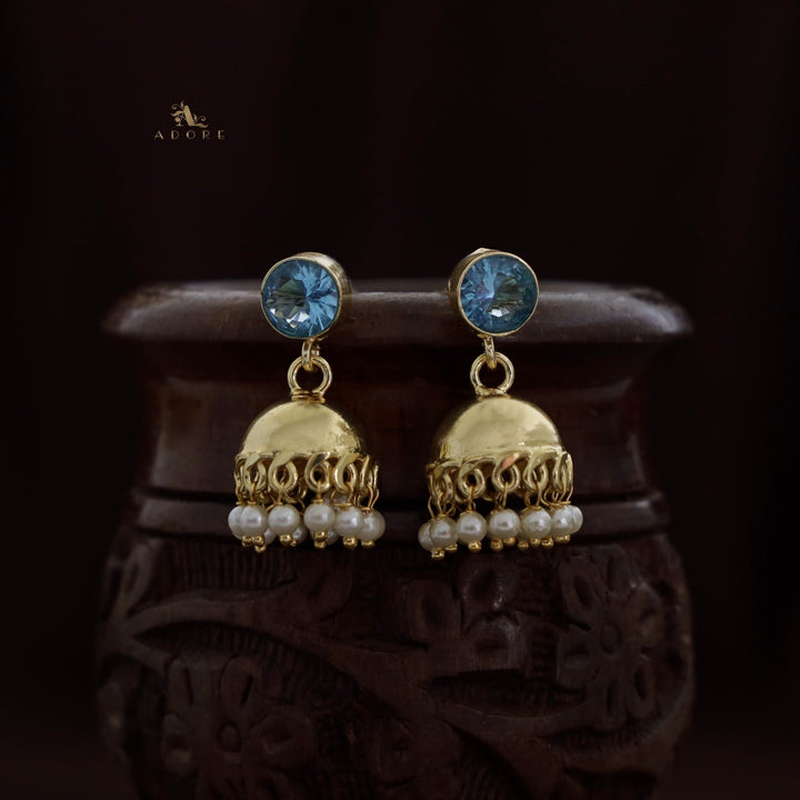 Nayeli Golden Pearl Jhumka