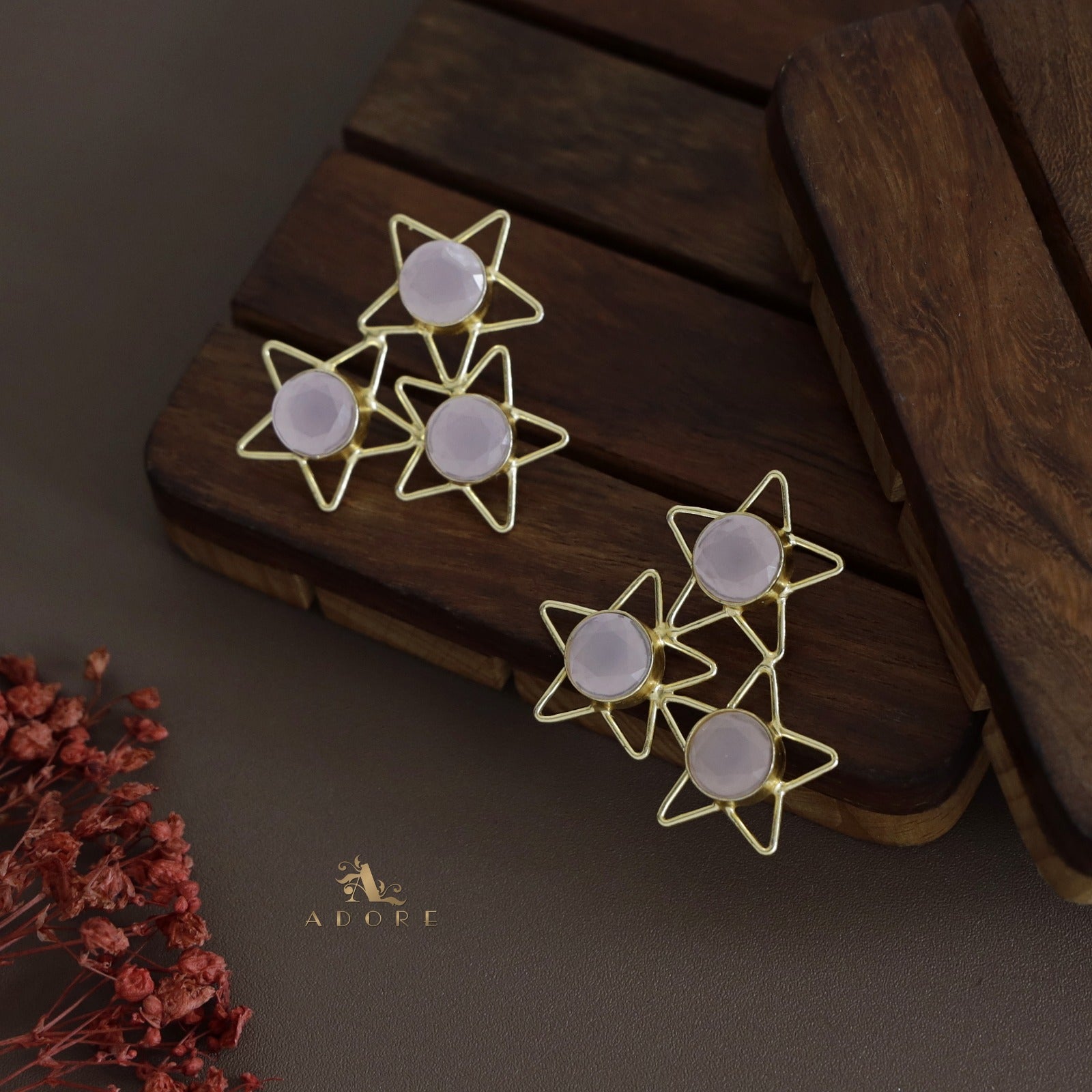 Starry Night Sky Star Shaped Rhinestone Space Stud Earrings | DOTOLY