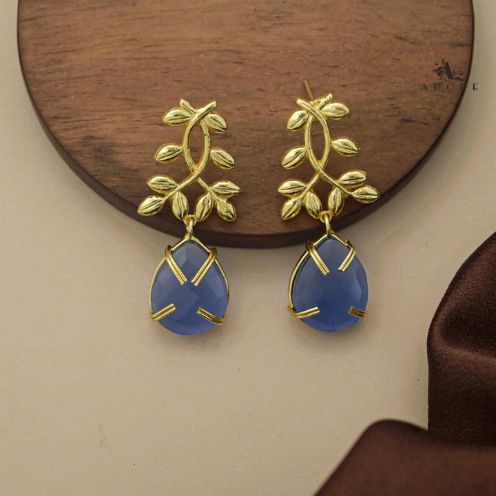 Premium Stone Leaf Claw Earrings