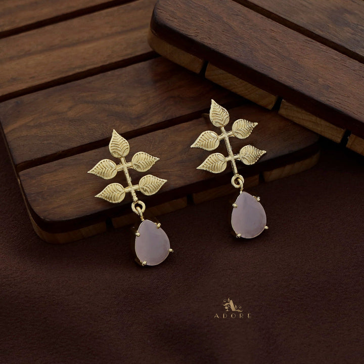 Ivanna 5 Leaf Drop Glossy Earring