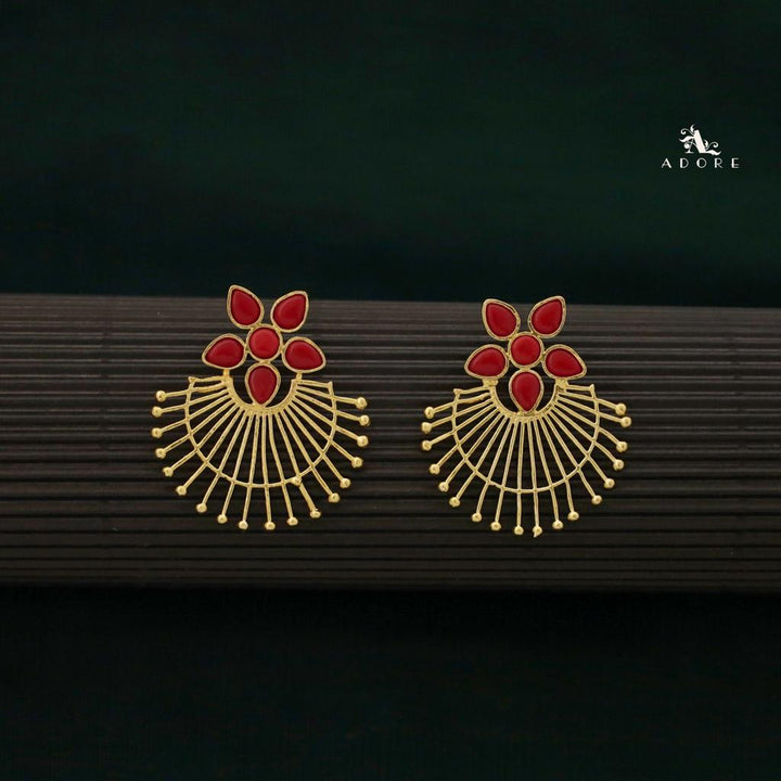 Golden Flower Lea Earrings