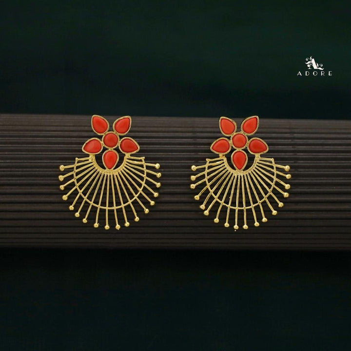 Golden Flower Lea Earrings