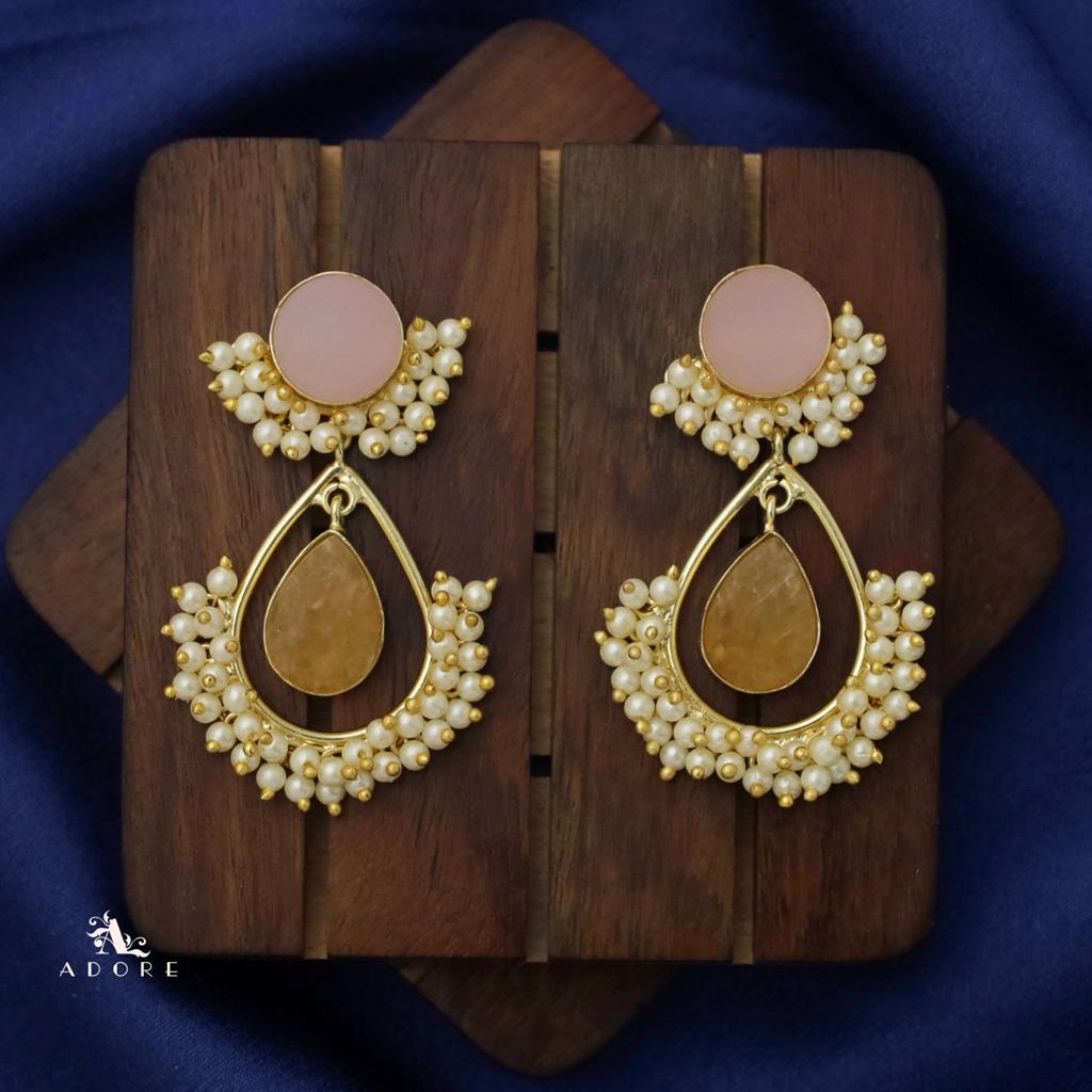 Adore - Raw Stone Angelic Earrings (Colour Options)