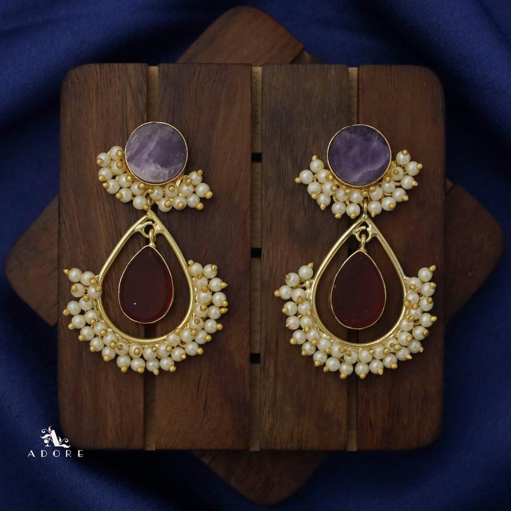 Adore - Raw Stone Angelic Earrings (Colour Options)