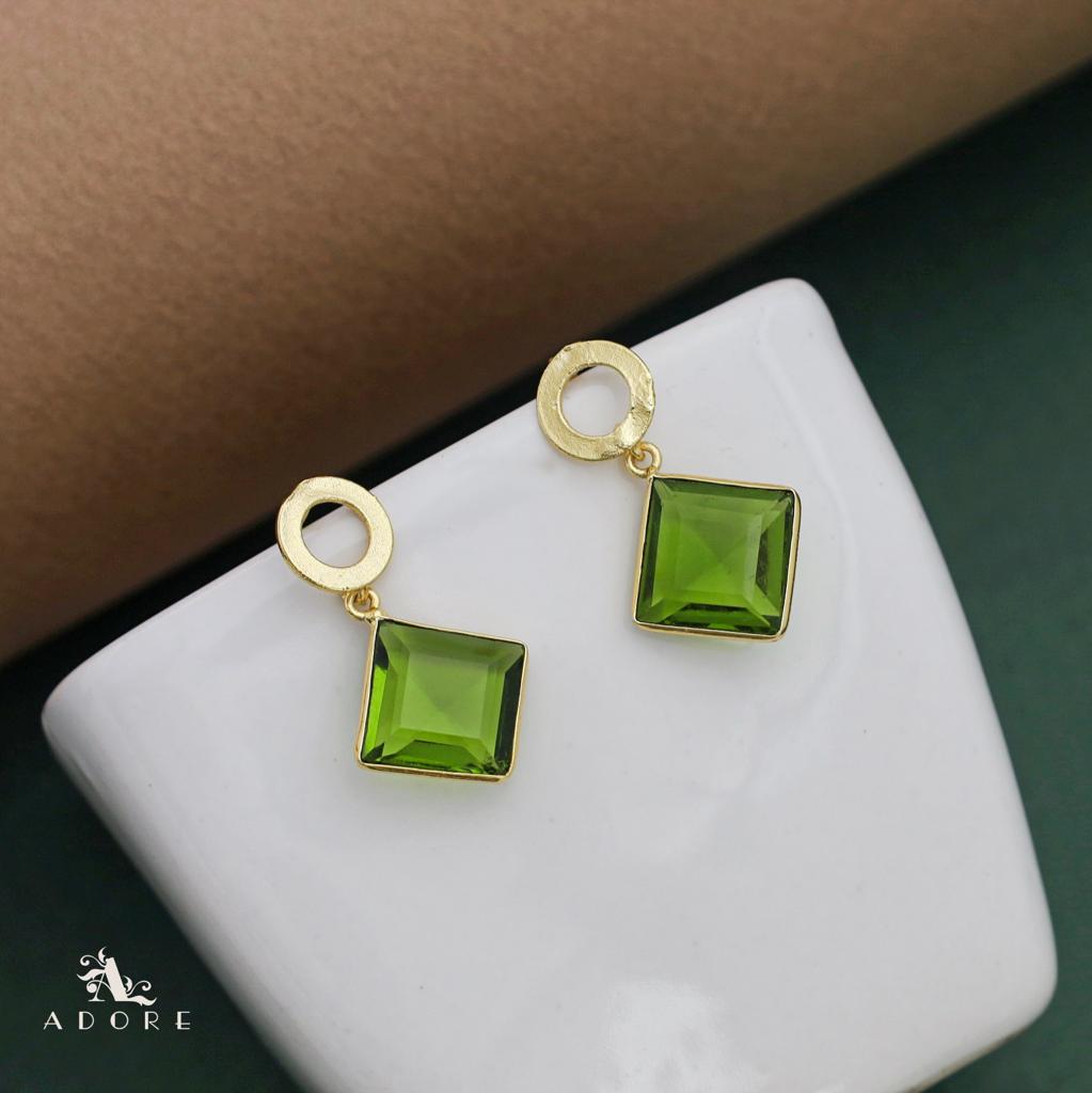 Anaya Circle Glossy Diamond Earring